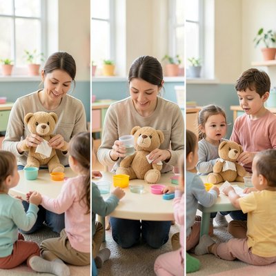 Opieka nad pluszakiem — sekwencja pomocy