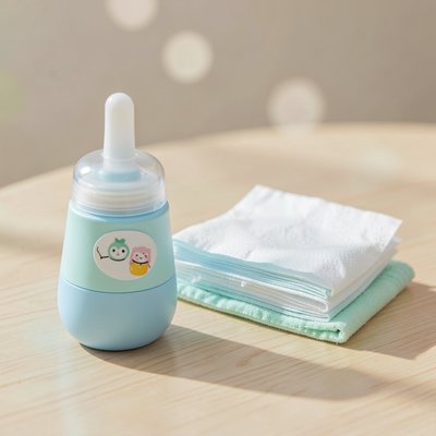 Zabawowy inhalator i chusteczki — detale rekwizytów