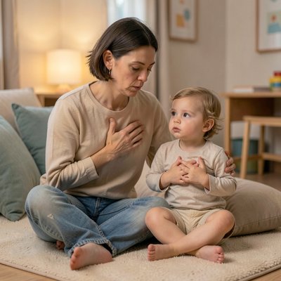 Zakończenie — spokojne oddechy, przygaszone światło