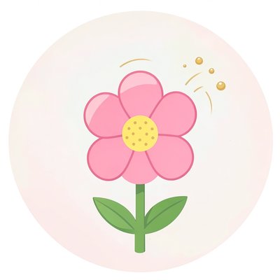 Ilustracja: Kwiat z pyłkiem