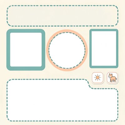 Szablon kartki A4 do kolażu „Moja gazetka”