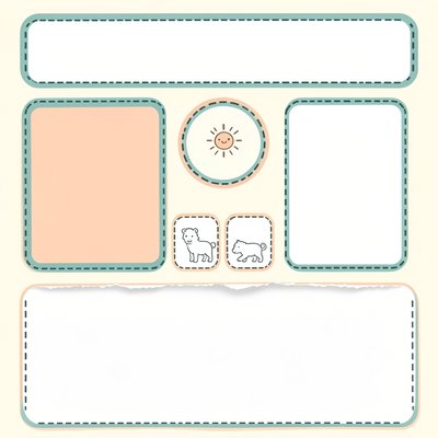 Szablon kartki A4 do kolażu „Moja gazetka”