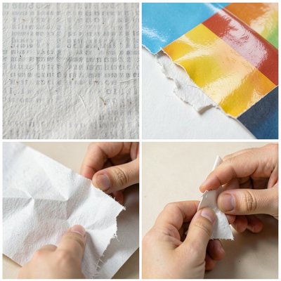 Zdjęcia faktur gazet i papieru – sensoryczna eksploracja