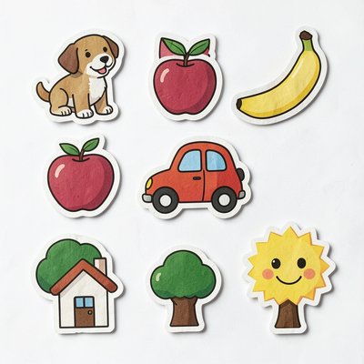 Zestaw obrazków „magazynowe wycinki” – proste motywy