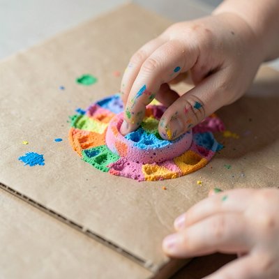 Stemplowanie gąbką — detal