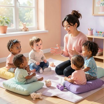 Krąg na poduszkach — scena powitania