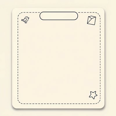 Mała gazetka — szablon kartki (format prostokątny)