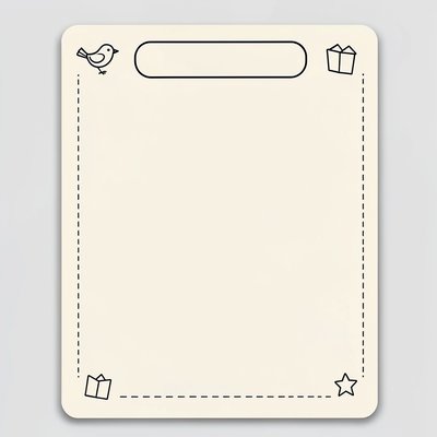 Mała gazetka — szablon kartki (format prostokątny)