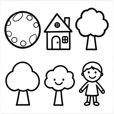 Karty pracy — proste wzory do malowania palcami