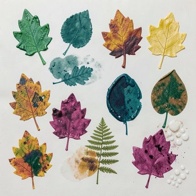 Stempelki liści i faktury