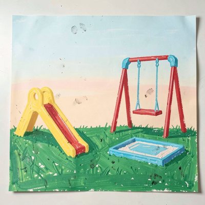 Tło plastyczne — plac zabaw