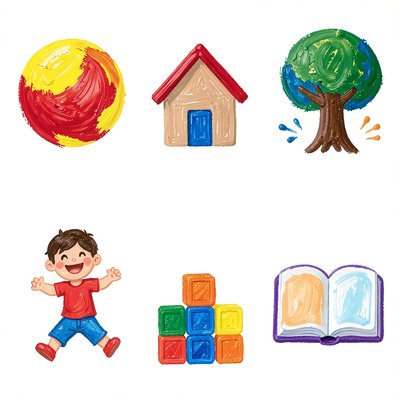 Zestaw prostych ikon — ulubione zabawy