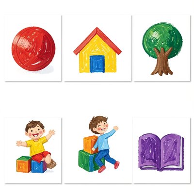 Zestaw prostych ikon — ulubione zabawy