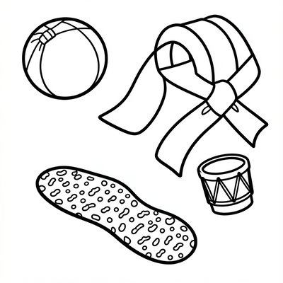 Kolorowanka: proste symbole zajęć