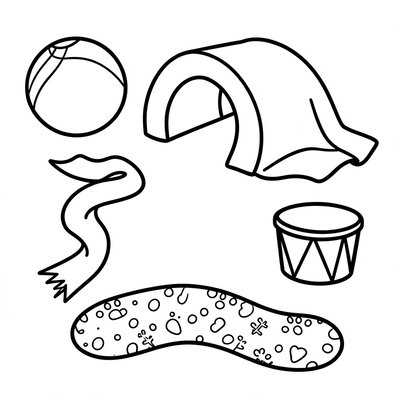 Kolorowanka: proste symbole zajęć