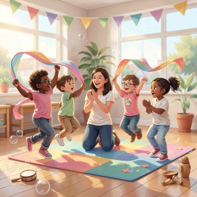 Baner / plakat — Dzień bez Komputera, ruch i taniec