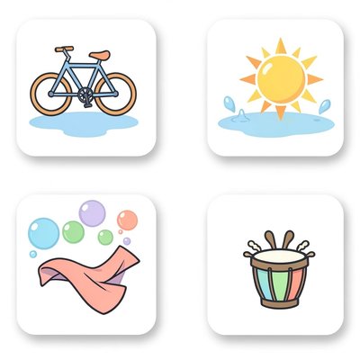 Karty scenek — ikony aktywności (zestaw)