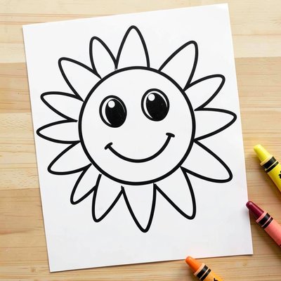 Kolorowanka — Słoneczko