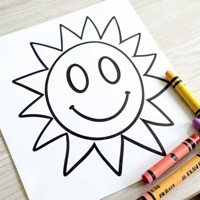 Kolorowanka — Słoneczko
