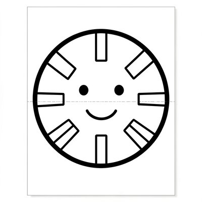 Szablon słoneczka — wycinanka