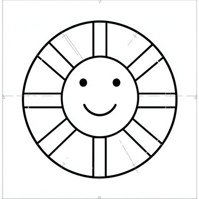 Szablon słoneczka — wycinanka