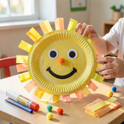 Przykładowe słoneczko — zdjęcie prac plastycznych