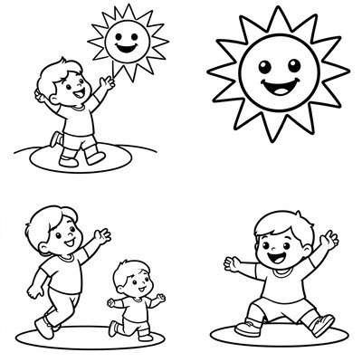 Kolorowanka — 'Promyczki'