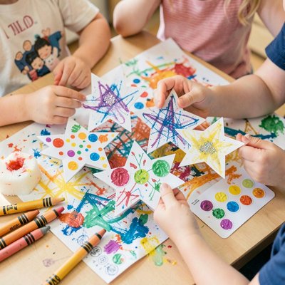 Ozdobione papierowe gwiazdy — prezentacja