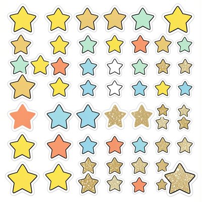 Arkusz naklejek gwiazdek