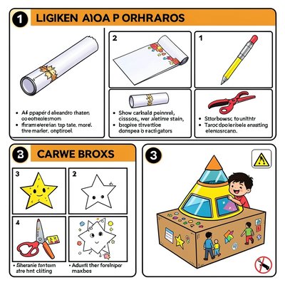 Instrukcja rekwizytów: Miecz świetlny, Maski/Gwiazdy, Statek z pudełka