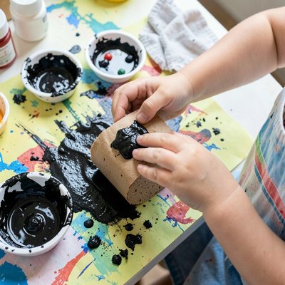 Krok 1 — malowanie rolki (widok z góry)