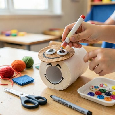 Krok 2 — ozdabianie twarzy i kapelusza