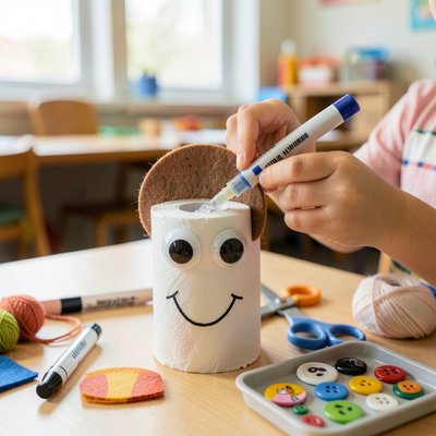 Krok 2 — ozdabianie twarzy i kapelusza