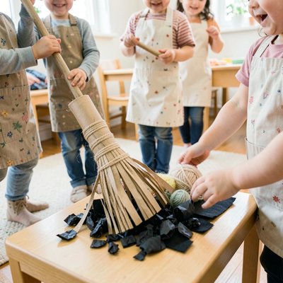 Krok 3 — dodatki sensoryczne i zabawa szczotką