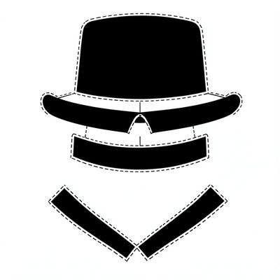 Szablon: Papierowa czapeczka kominiarza (do wycięcia)