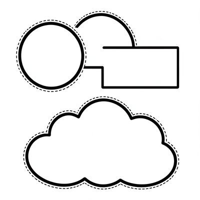 Szablony — Duże proste kształty (do wycięcia)