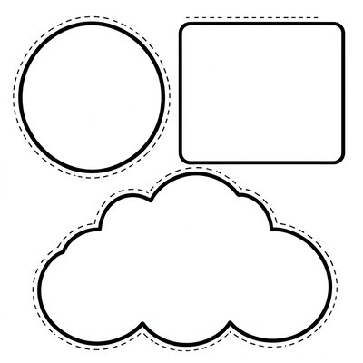 Szablony — Duże proste kształty (do wycięcia)