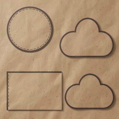 Szablony na grubą fakturę — Kartonowe kształty do przyklejenia