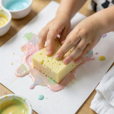 Zbliżenie — Odbijanie gąbką