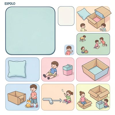 Szablon trasy sensorycznej — plan na podłogę