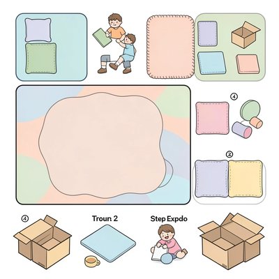 Szablon trasy sensorycznej — plan na podłogę