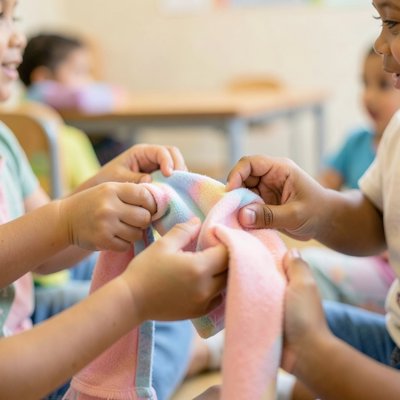 Przekazywanie chusty — zbliżenie dłoni