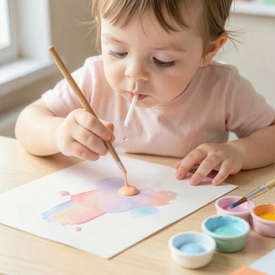 Powolne malowanie — dmuchanie farby