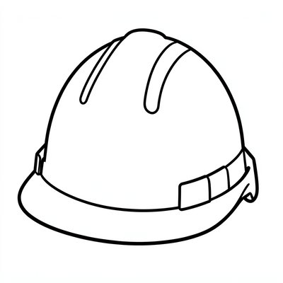Kolorowanka: Kask hutnika (kontur)