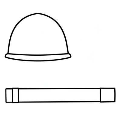 Szablon: Kask z papierowego talerzyka