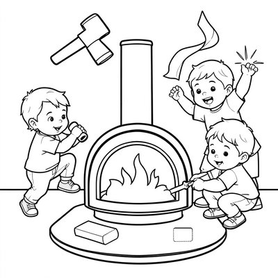 Kolorowanka — Scena kuźni