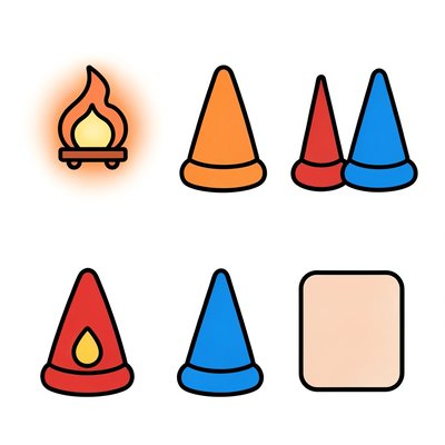 Ikony pieca i oznaczników