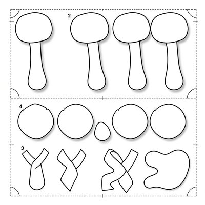 Szablony młotków i chustek