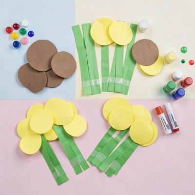 Elementy do papierowego słonecznika