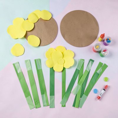 Elementy do papierowego słonecznika